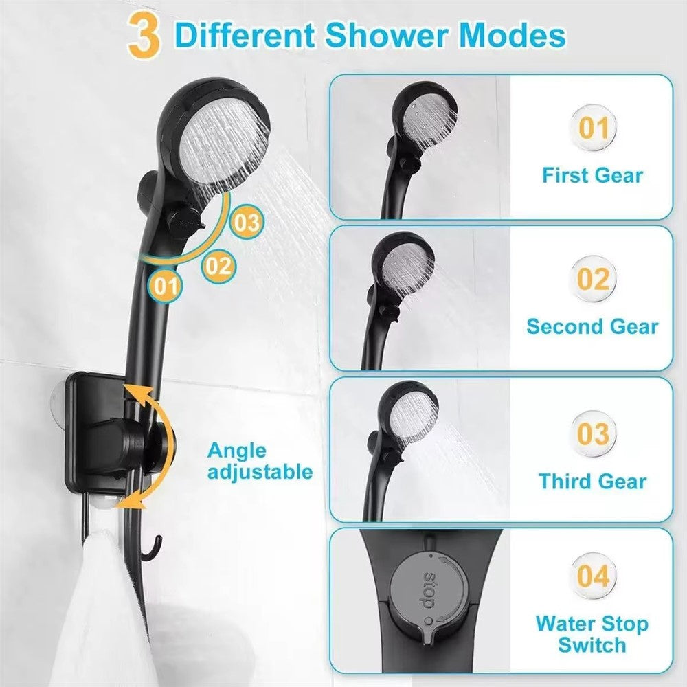 Portable Electric Shower Pump Built-in 6000mAh Battery IPX7 Waterproof 4 Modes Camping Bathing Set