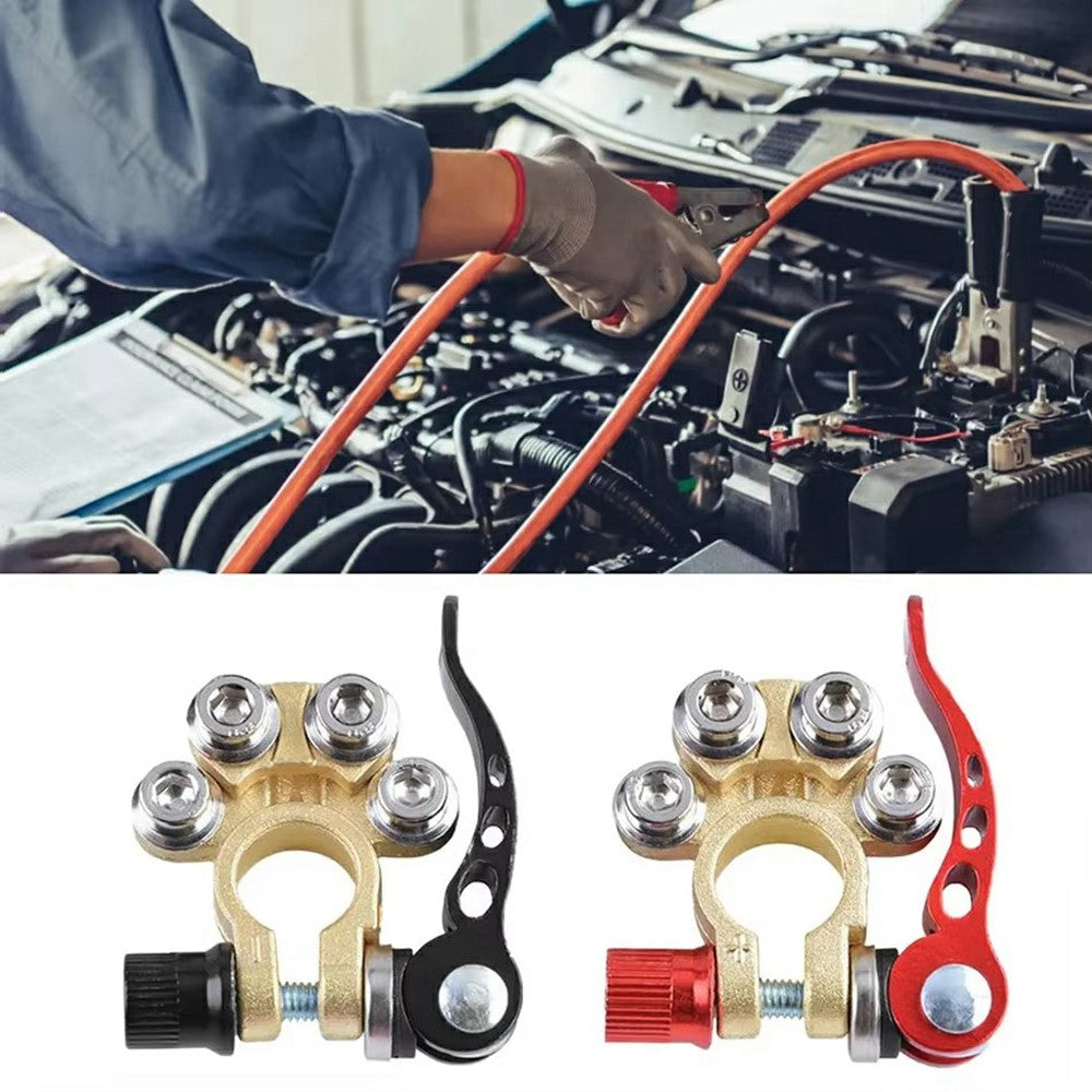 2x Schnellwechsel-Batteriepolklemmen, 4-fach, 12V/24V, für Auto, LKW, Wohnwagen
