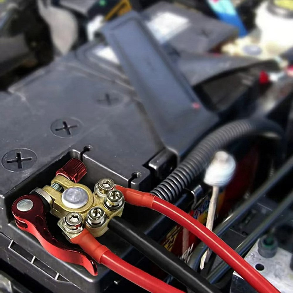 2x Schnellwechsel-Batteriepolklemmen, 4-fach, 12V/24V, für Auto, LKW, Wohnwagen