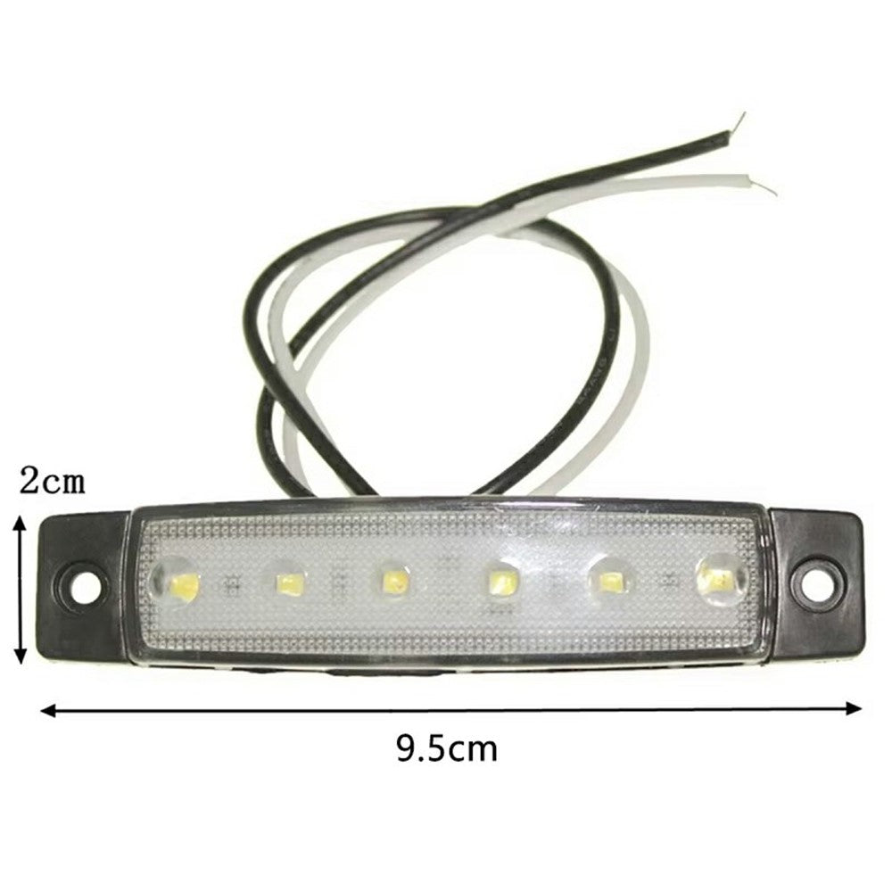 6-LED Seitenmarkierungsleuchte Wasserdicht 12V/24V für LKW, Wohnmobil, Camper