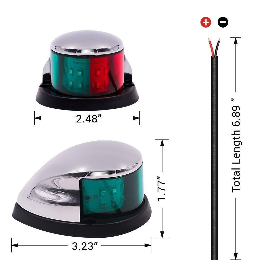 12V LED Marine Navigationslicht, IP67 wasserdicht, rot/grün für Boote & Yachten