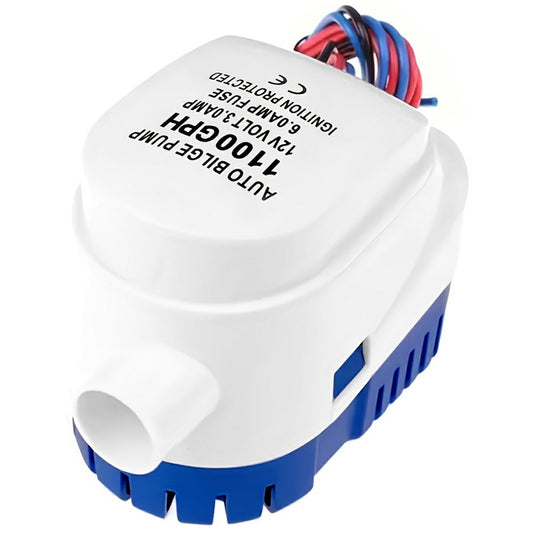 12V Bilgenpumpe 1100GPH mit Automatik-Schwimmerschalter für Wohnmobil, Marine, Boot
