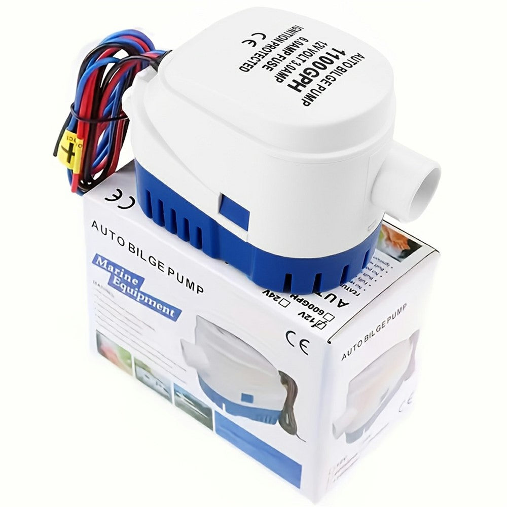 12V Bilgenpumpe 1100GPH mit Automatik-Schwimmerschalter für Wohnmobil, Marine, Boot