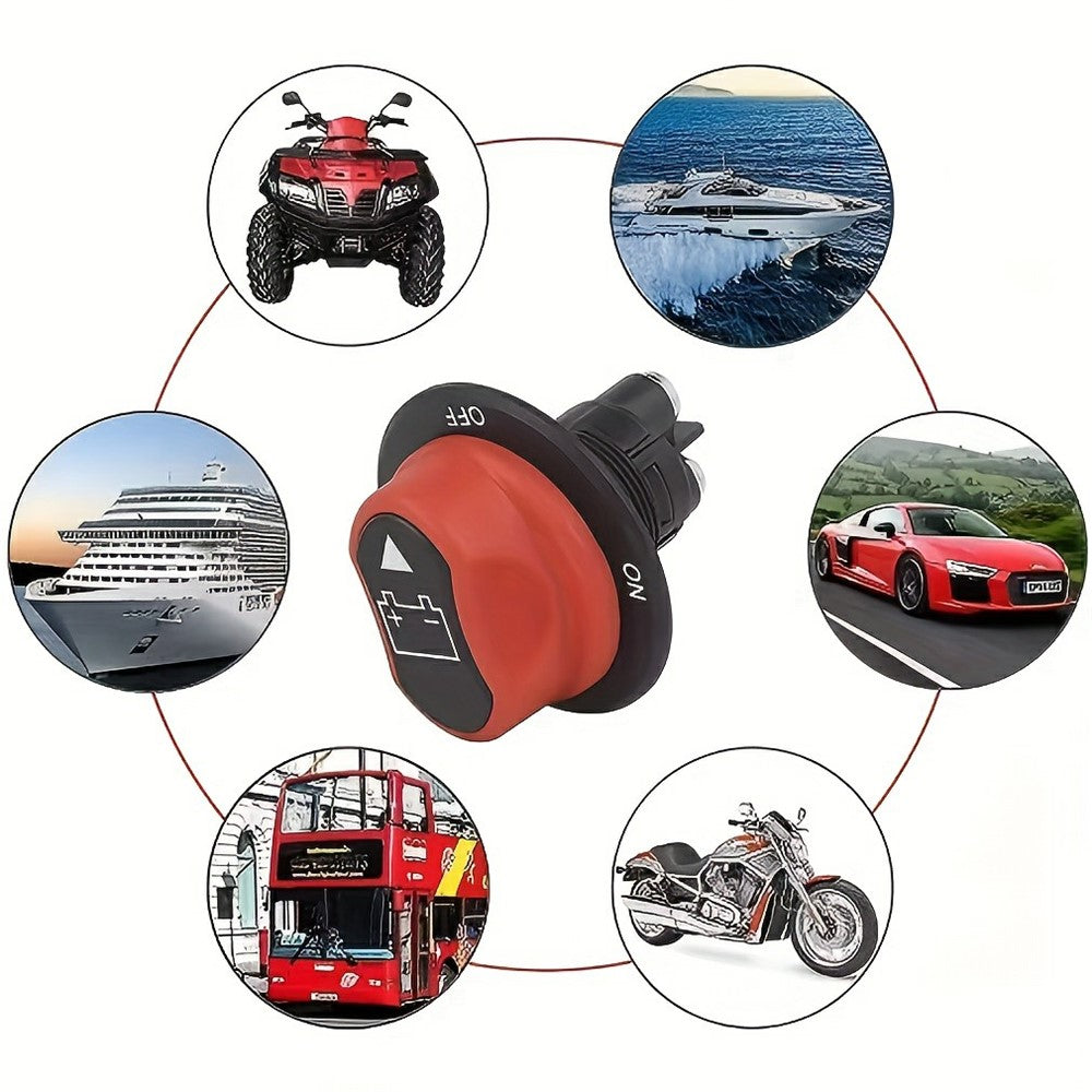100A Batterie-Trennschalter für Boote & Autos | Drehschalter Schwarz