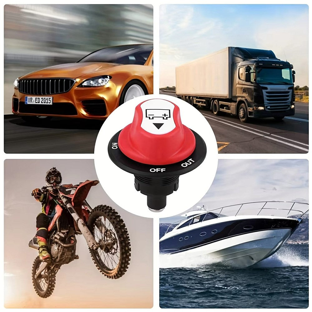 100A Batterie-Trennschalter für Boote & Autos | Drehschalter Schwarz