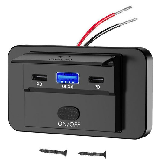 PD 3.0/QC3.0 3-Port USB Kfz-Ladegerät - Schnellladen für Wohnmobile, Boote, LKWs