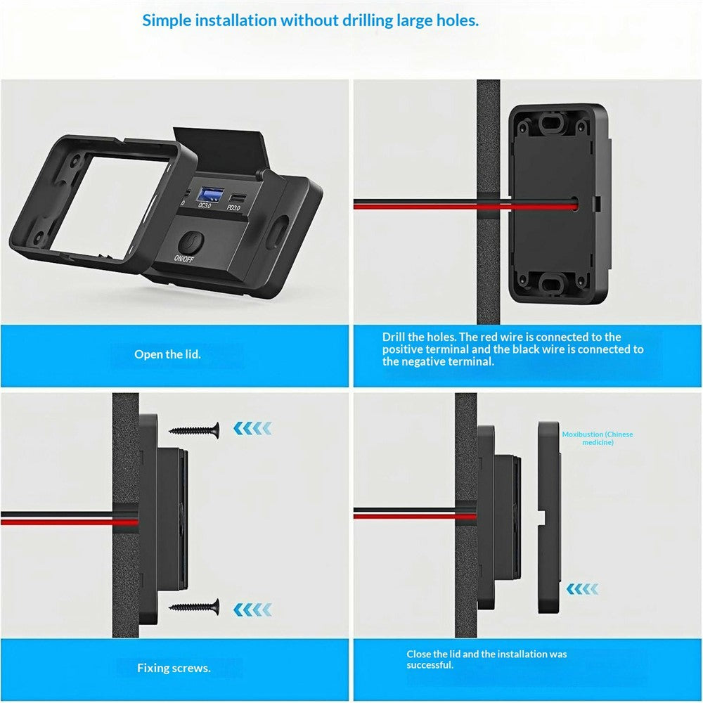 PD 3.0/QC3.0 3-Port USB Kfz-Ladegerät - Schnellladen für Wohnmobile, Boote, LKWs