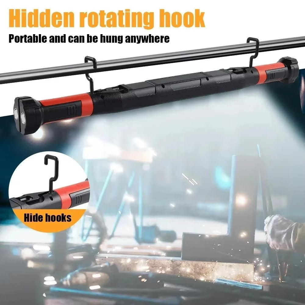 3000 Lumens LED Work Light Magnetic Rechargeable Dimming COB Flashlight 360 Degree Rotating Auto Inspection Light Repair Lamp for Car Repair Emergency
