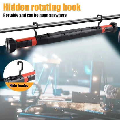 3000 Lumens LED Work Light Magnetic Rechargeable Dimming COB Flashlight 360 Degree Rotating Auto Inspection Light Repair Lamp for Car Repair Emergency
