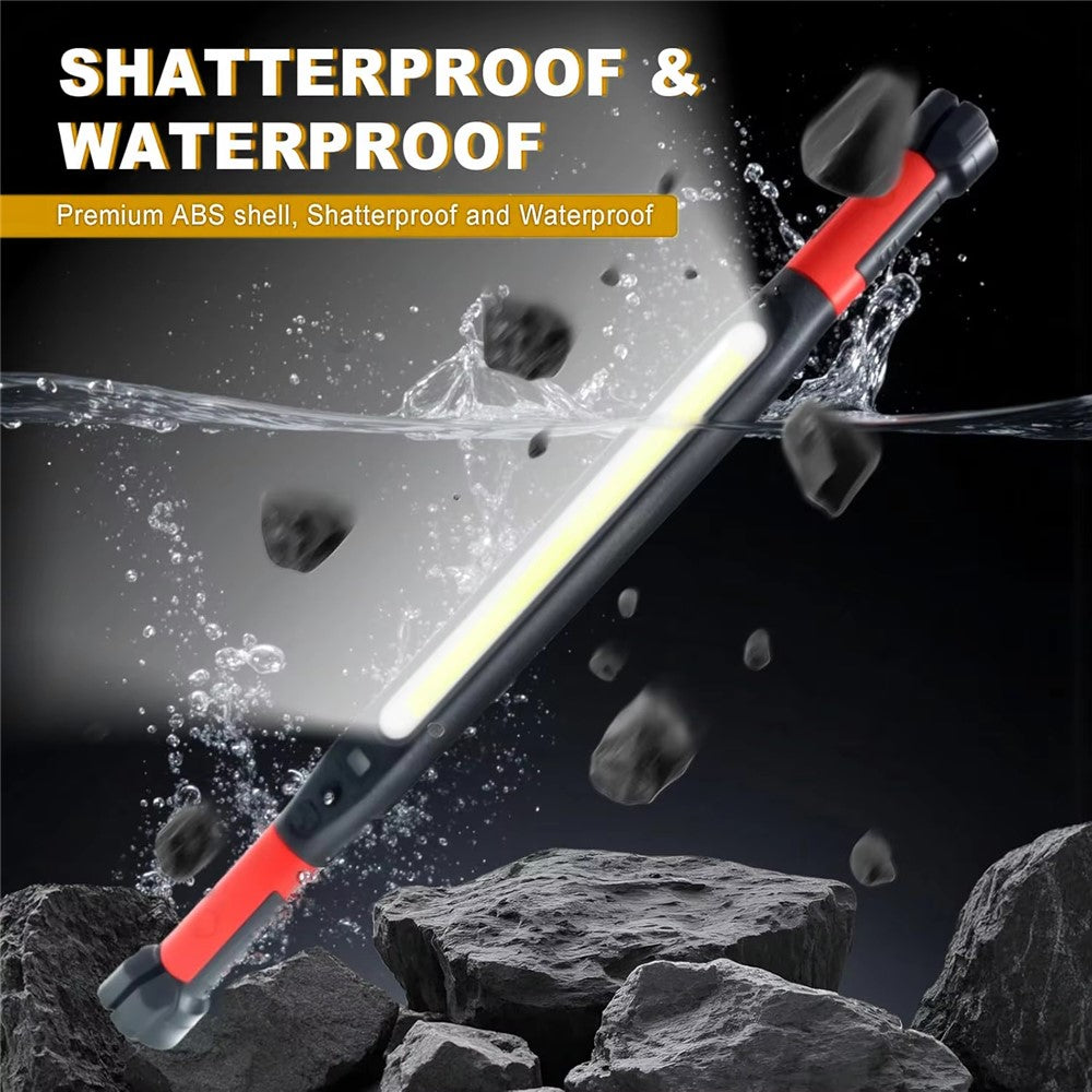 3000 Lumens LED Work Light Magnetic Rechargeable Dimming COB Flashlight 360 Degree Rotating Auto Inspection Light Repair Lamp for Car Repair Emergency
