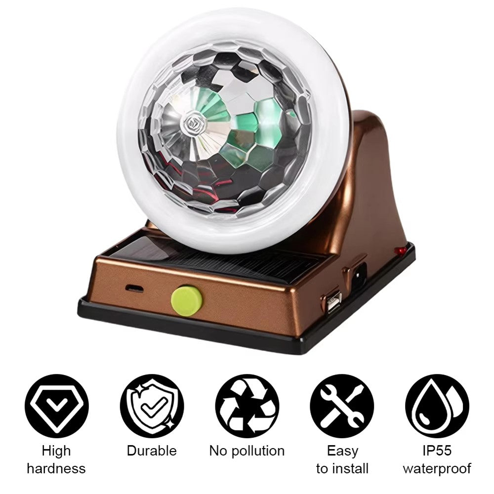 Solar Powered LED Disco Magic Ball Light RGB Motion Sensor IP55 Waterproof Party Light for DJ KTV Bar