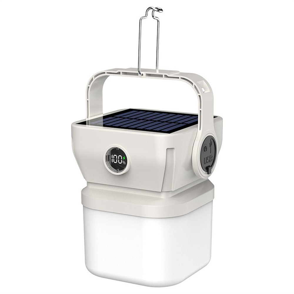 Solar Camping Lantern 360 Degree Rechargeable Waterproof Portable LED Light for Outdoor Emergency