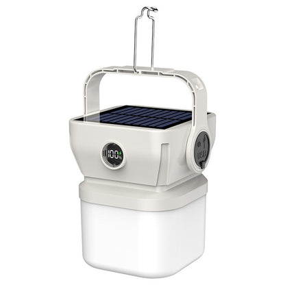 Solar Camping Lantern 360 Degree Rechargeable Waterproof Portable LED Light for Outdoor Emergency