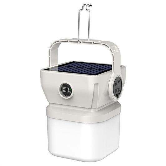 Solar Camping Lantern 360 Degree Rechargeable Waterproof Portable LED Light for Outdoor Emergency