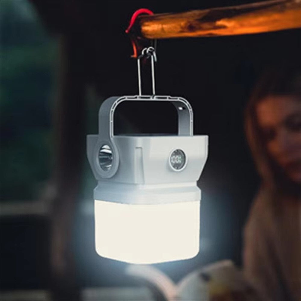 Solar Camping Lantern 360 Degree Rechargeable Waterproof Portable LED Light for Outdoor Emergency