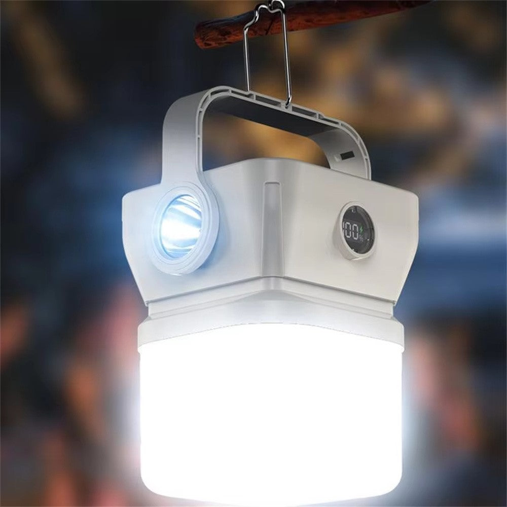 Solar Camping Lantern 360 Degree Rechargeable Waterproof Portable LED Light for Outdoor Emergency