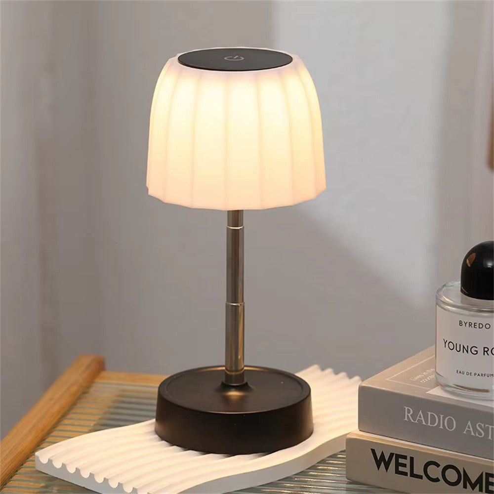 Touch Control LED Table Lamp Rechargeable Wireless Stepless Dimming Desktop Light for Bedroom Living Room