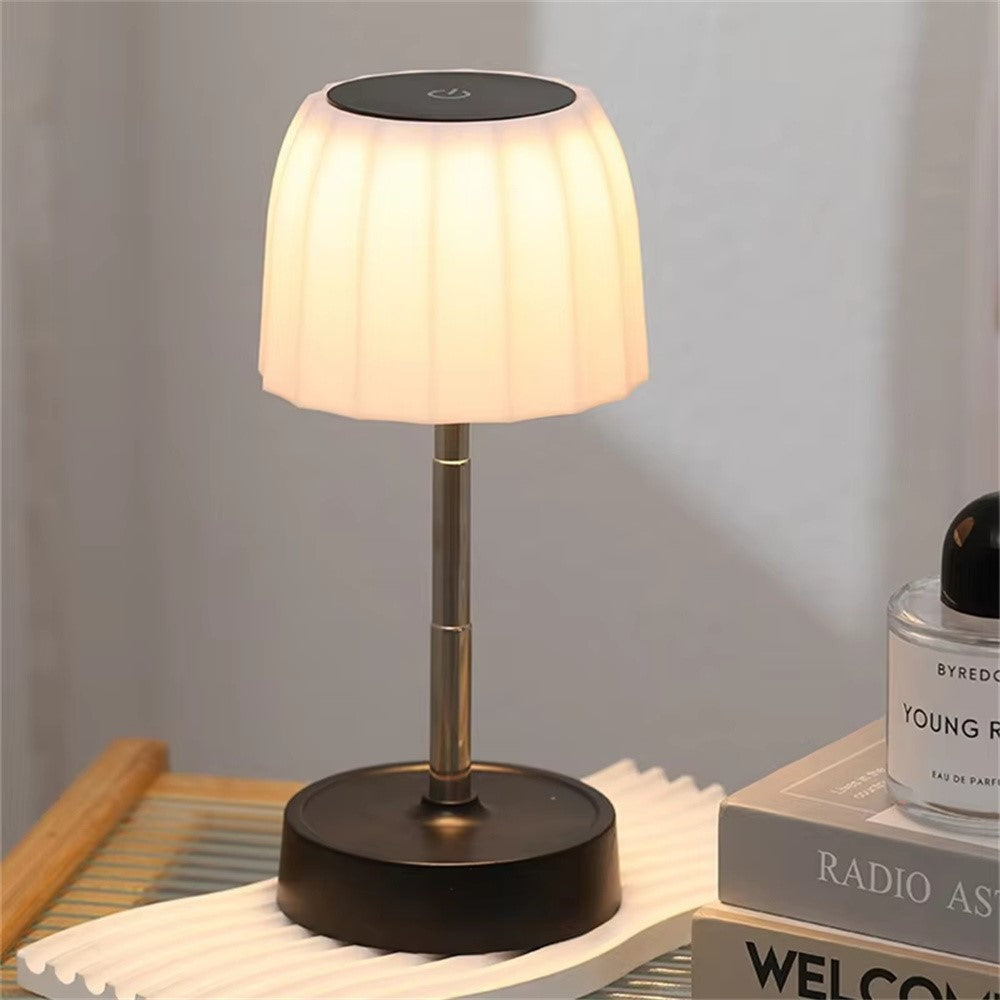 Touch Control LED Table Lamp Rechargeable Wireless Stepless Dimming Desktop Light for Bedroom Living Room