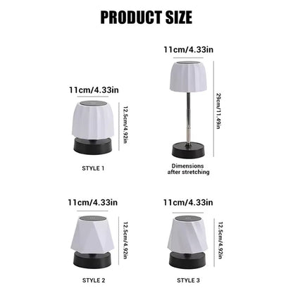 Touch Control LED Table Lamp Rechargeable Wireless Stepless Dimming Desktop Light for Bedroom Living Room