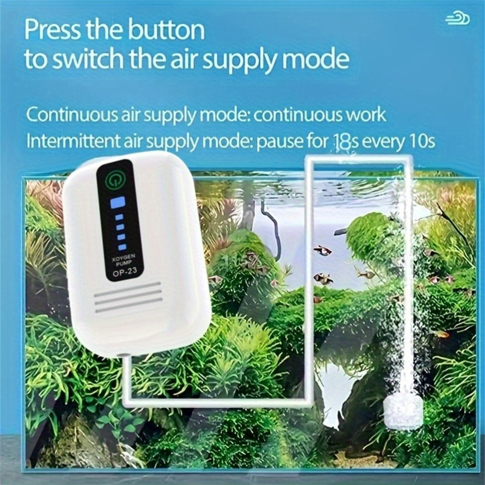 USB Rechargeable Aquarium Air Pump Portable Oxygen Pump Fishing Aerator for Fish Tank Fishing