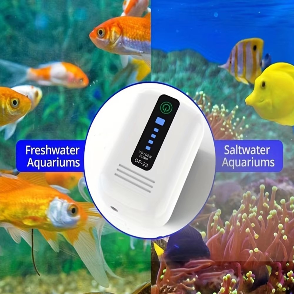 USB Rechargeable Aquarium Air Pump Portable Oxygen Pump Fishing Aerator for Fish Tank Fishing
