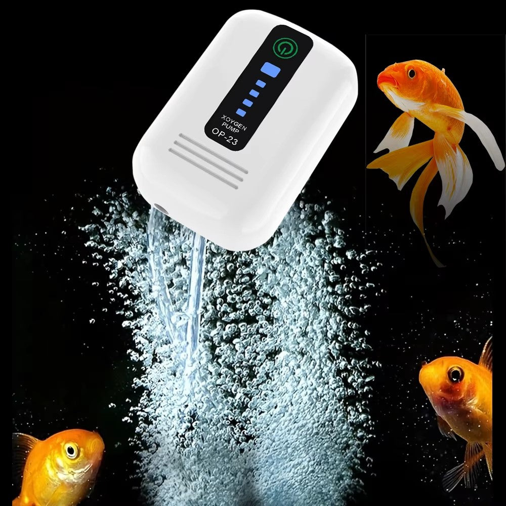 USB Rechargeable Aquarium Air Pump Portable Oxygen Pump Fishing Aerator for Fish Tank Fishing