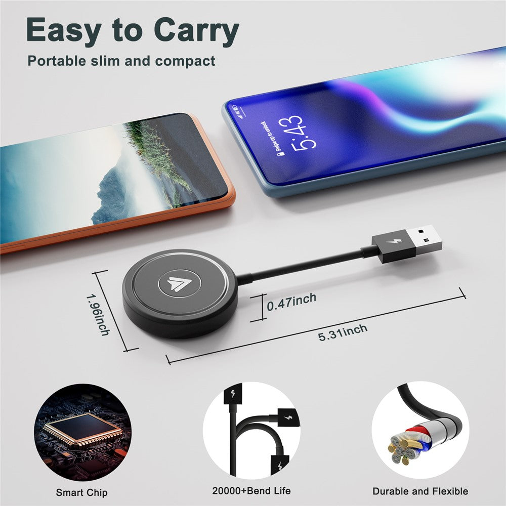 THT-020-5+ Android Auto Wireless CarPlay Adapter: Kabelgebunden zu Drahtlos, USB/Type-C