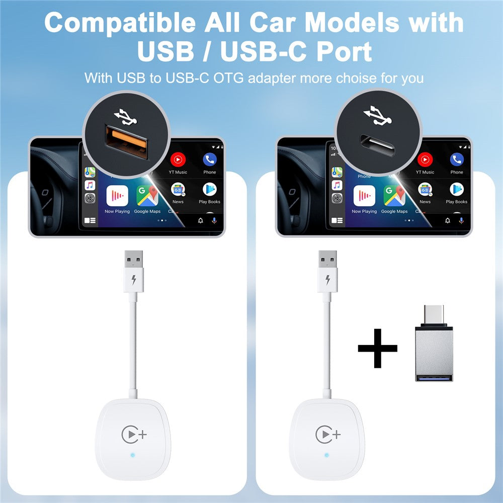 Kabelloser CarPlay Adapter: Apps wie YouTube/Netflix/TikTok für unterwegs