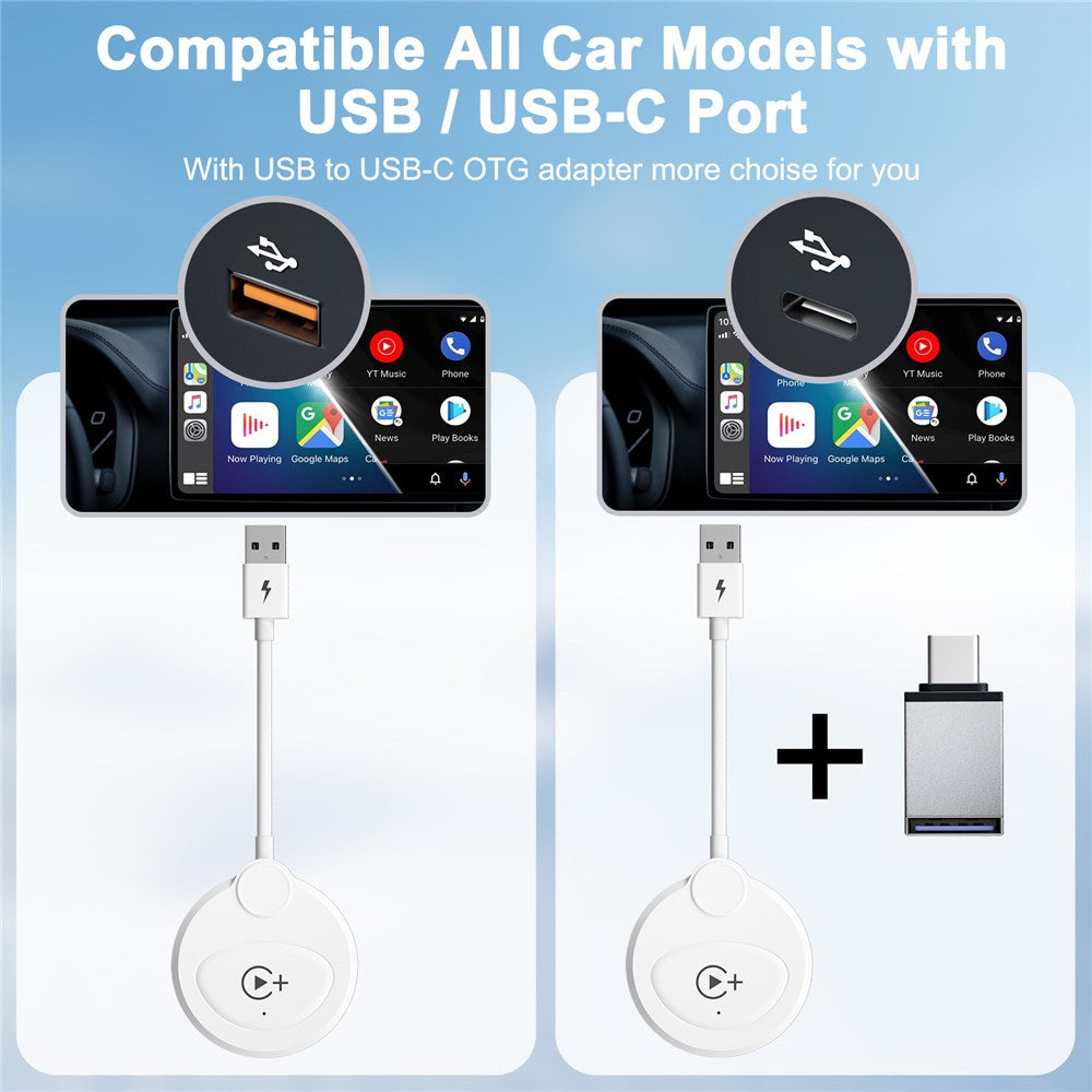 020-6+ Wireless CarPlay Adapter: Kabelgebundenes CarPlay kabellos nutzen, für YouTube/Netflix/TikTok