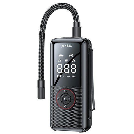 YESIDO VC17 Kabelloser Allzweck-Reifenfüller: Auto, Fahrrad, Ball – Tragbar mit LED