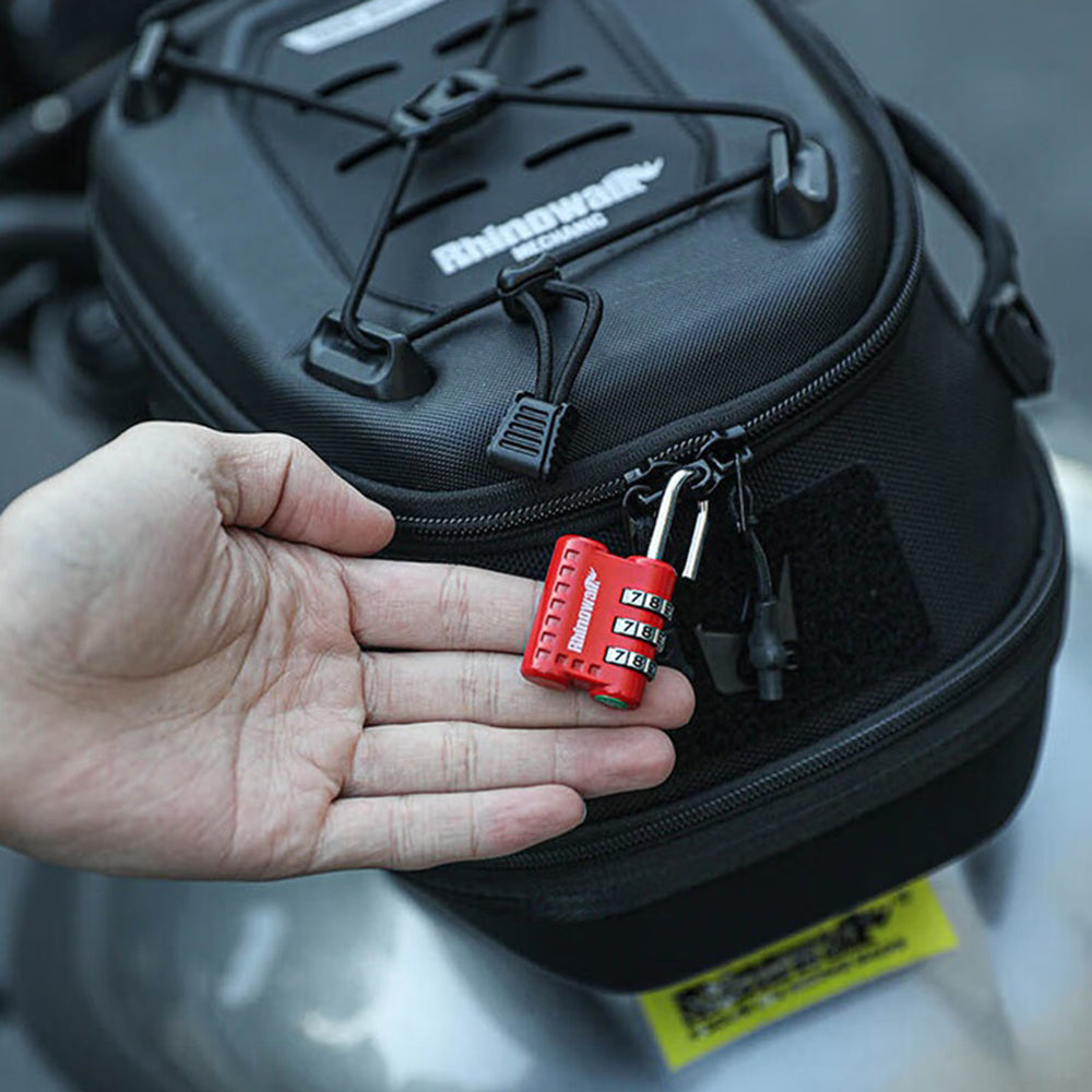 RHINOWALK XM10202 Zahlenschloss 3-stellig – Diebstahlschutz für Motorrad-Tankrucksäcke