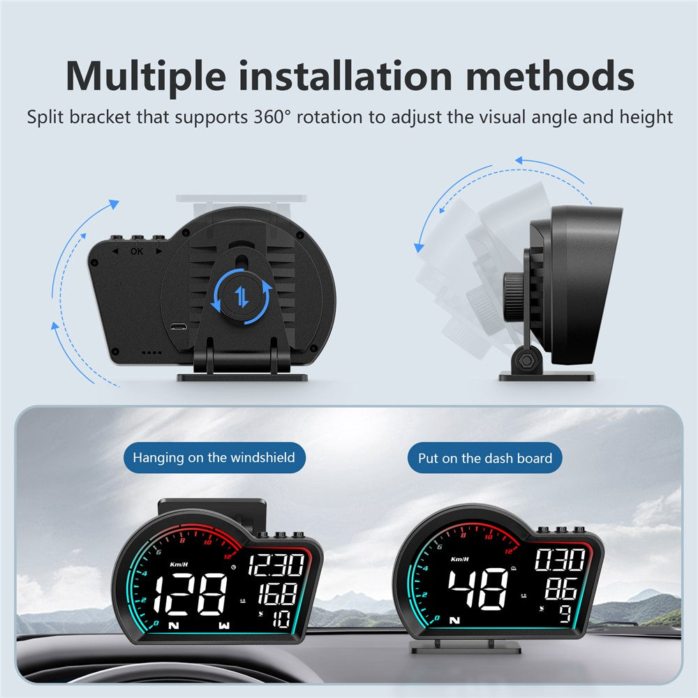 G16 Head-Up Display: Digital-Tacho, Kilometerzähler, GPS & Alarmfunktion