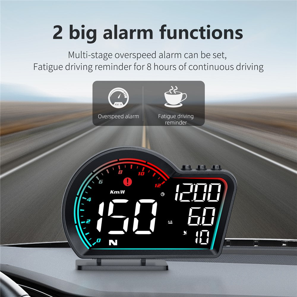 G16 Head-Up Display: Digital-Tacho, Kilometerzähler, GPS & Alarmfunktion