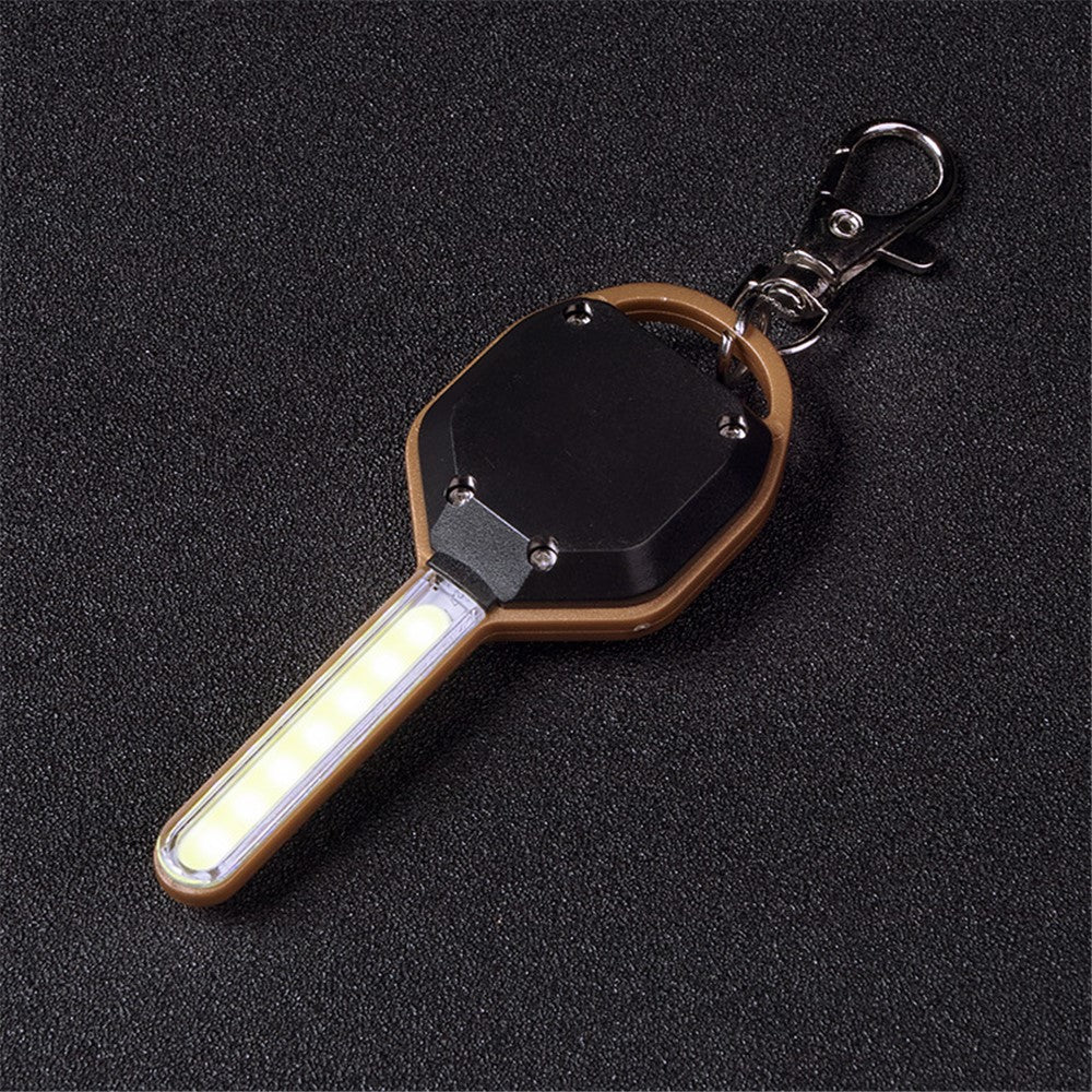 Mini LED Flashlight Keychain Portable LED Night Light Key Shaped Camping Emergency Lighting Illuminating Tool
