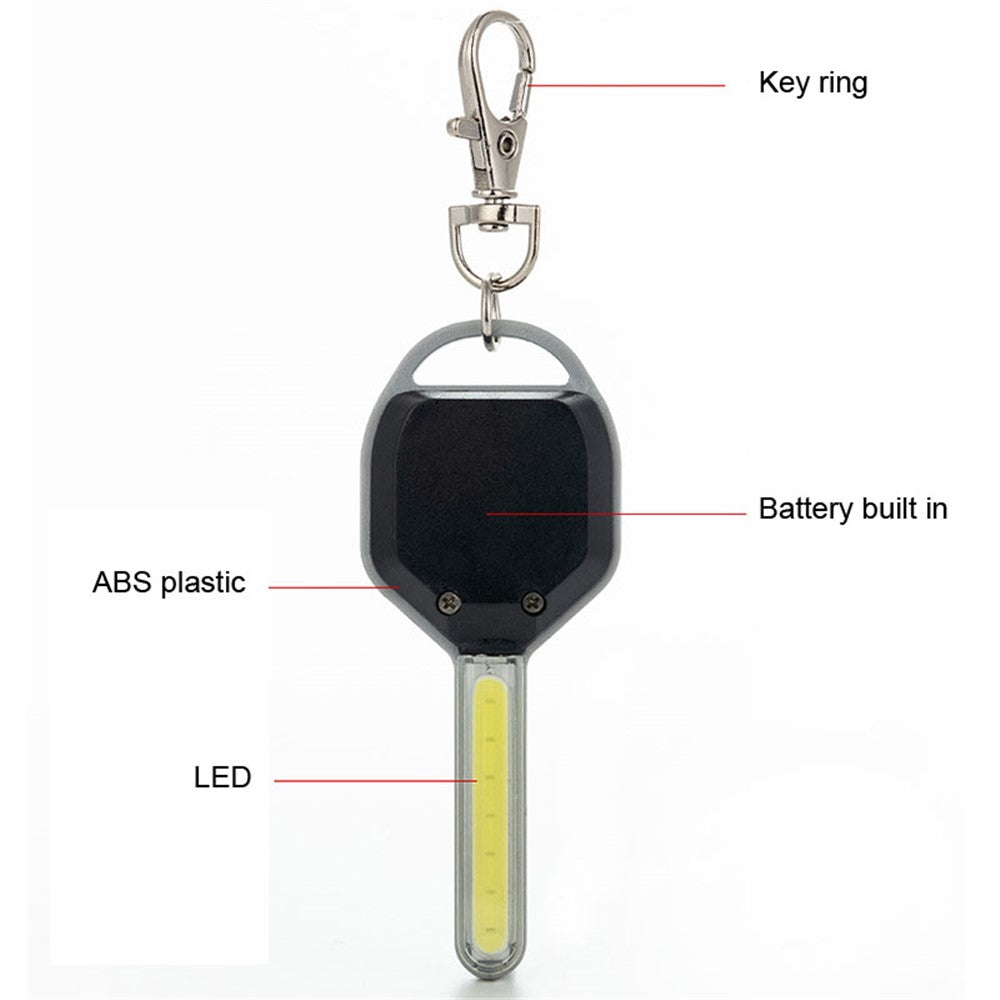 Mini LED Flashlight Keychain Portable LED Night Light Key Shaped Camping Emergency Lighting Illuminating Tool