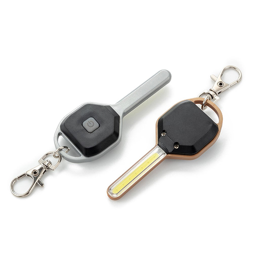 Mini LED Flashlight Keychain Portable LED Night Light Key Shaped Camping Emergency Lighting Illuminating Tool