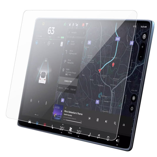 For Tesla Model Y 2025 / Model 3 2023-2025 Central Console Film Full Screen Clear Electroplated Tempered Glass Protector 15.4 Inches (34 x 22.5CM)