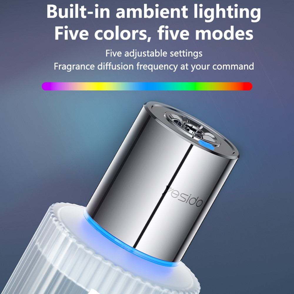 YESIDO VC16 Smarter Autoduft-Diffuser: Typ-C, Wiederaufladbar, 5 Modi & Automatik