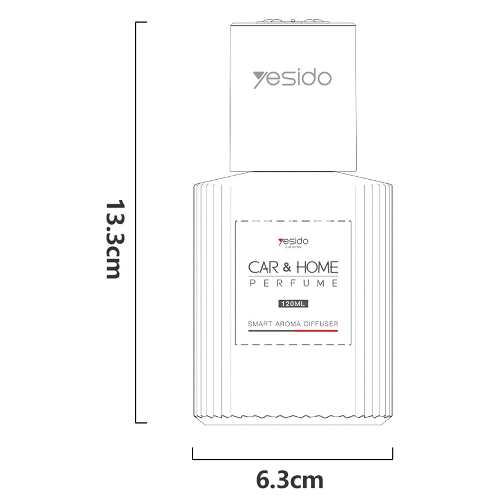 YESIDO VC16 Smarter Autoduft-Diffuser: Typ-C, Wiederaufladbar, 5 Modi & Automatik
