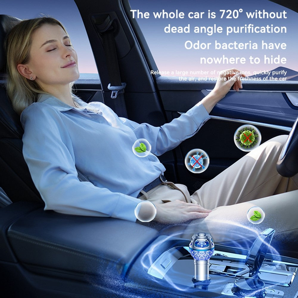 Q1 Car Air Purifier Ionizer Car Air Freshener Gadgets Silent Smoke Odor Removal with Night Light