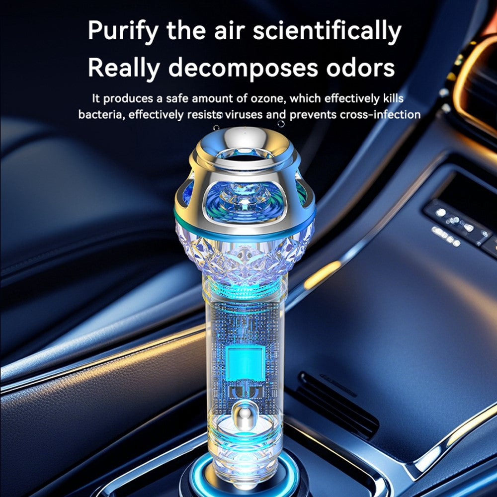 Q1 Car Air Purifier Ionizer Car Air Freshener Gadgets Silent Smoke Odor Removal with Night Light