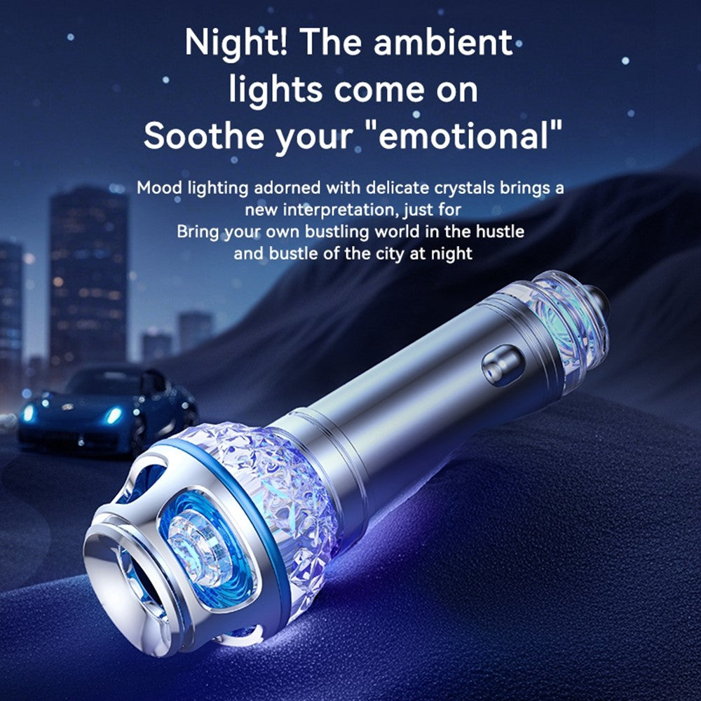 Q1 Car Air Purifier Ionizer Car Air Freshener Gadgets Silent Smoke Odor Removal with Night Light