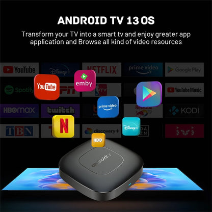 MORTAL T1 2GB+8GB TV Box Android13 Allwinner H313 Dual Band Wifi+Bluetooth-compatible Media Player