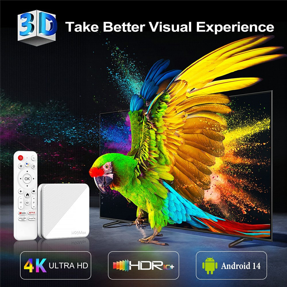 H96Max H313 Android TV Box mit 2+16GB, WiFi 6 & Bluetooth 5.0 – 4K UHD Streaming