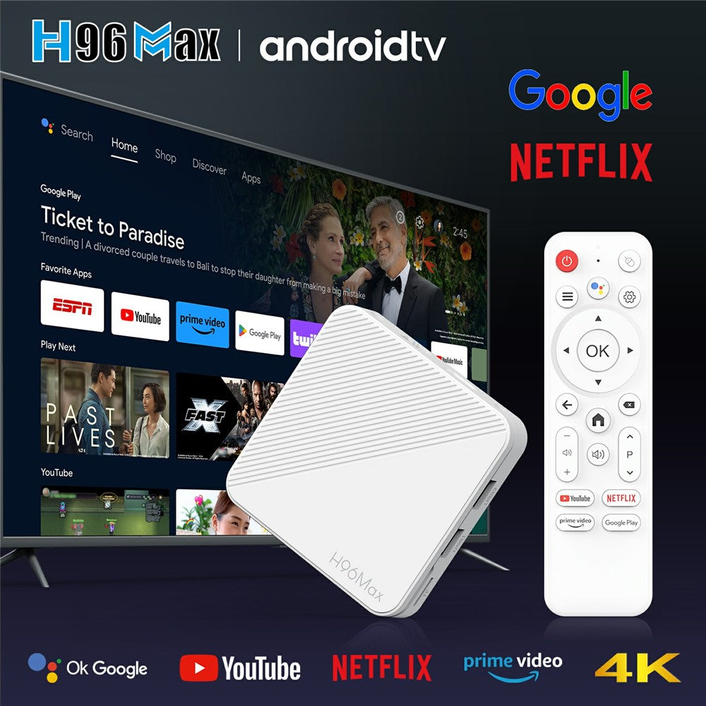 H96Max H313 Android TV Box mit 2+16GB, WiFi 6 & Bluetooth 5.0 – 4K UHD Streaming