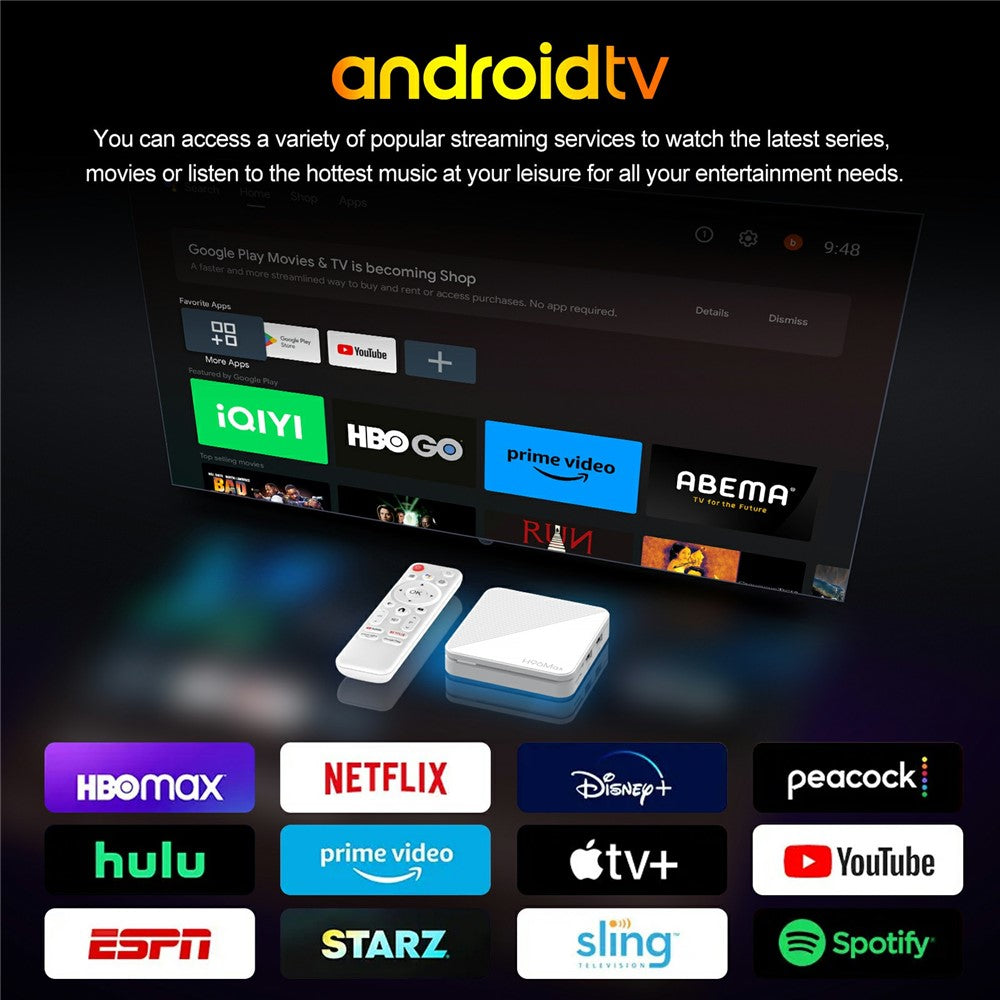 H96Max H313 Android TV Box mit 2+16GB, WiFi 6 & Bluetooth 5.0 – 4K UHD Streaming