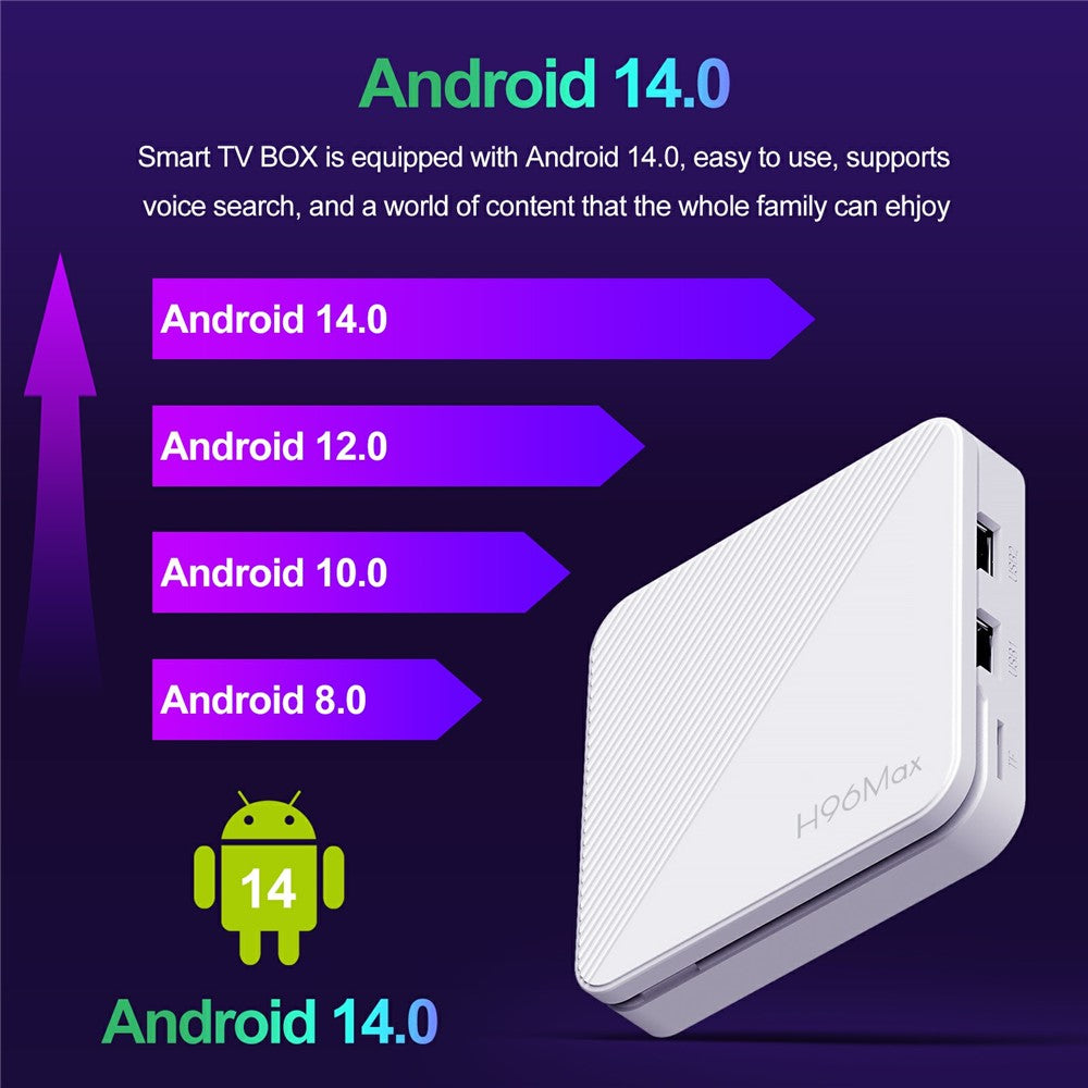 H96Max H313 Android TV Box mit 2+16GB, WiFi 6 & Bluetooth 5.0 – 4K UHD Streaming