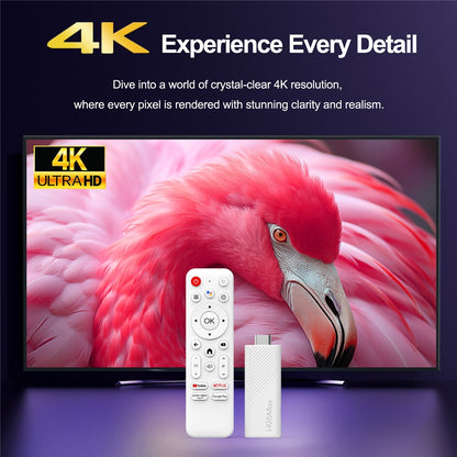 H96Max H313 2+8GB Android 14.0 TV Stick 4K Smart Streaming WiFi Bluetooth-Compatible Mini TV Dongle