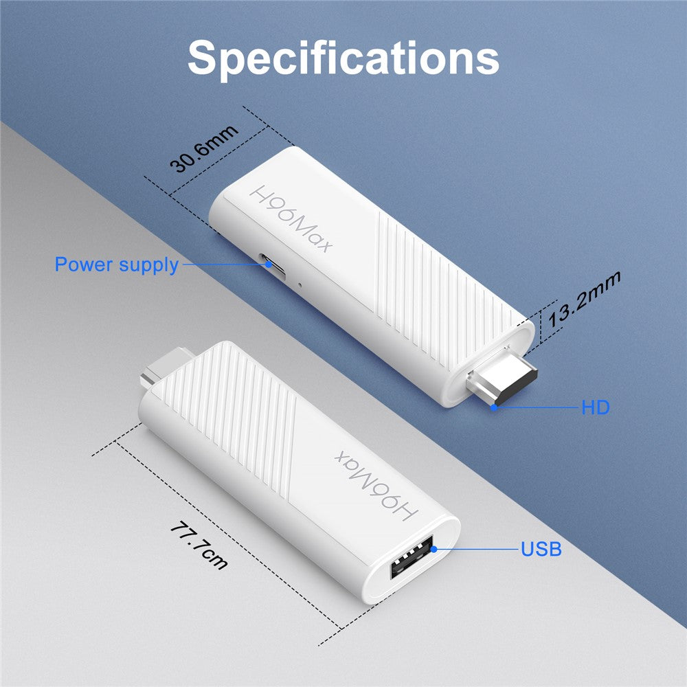 H96Max H313 2+16GB Android 14.0 TV Stick 4K Smart Streaming WiFi Bluetooth-Compatible Mini TV Dongle