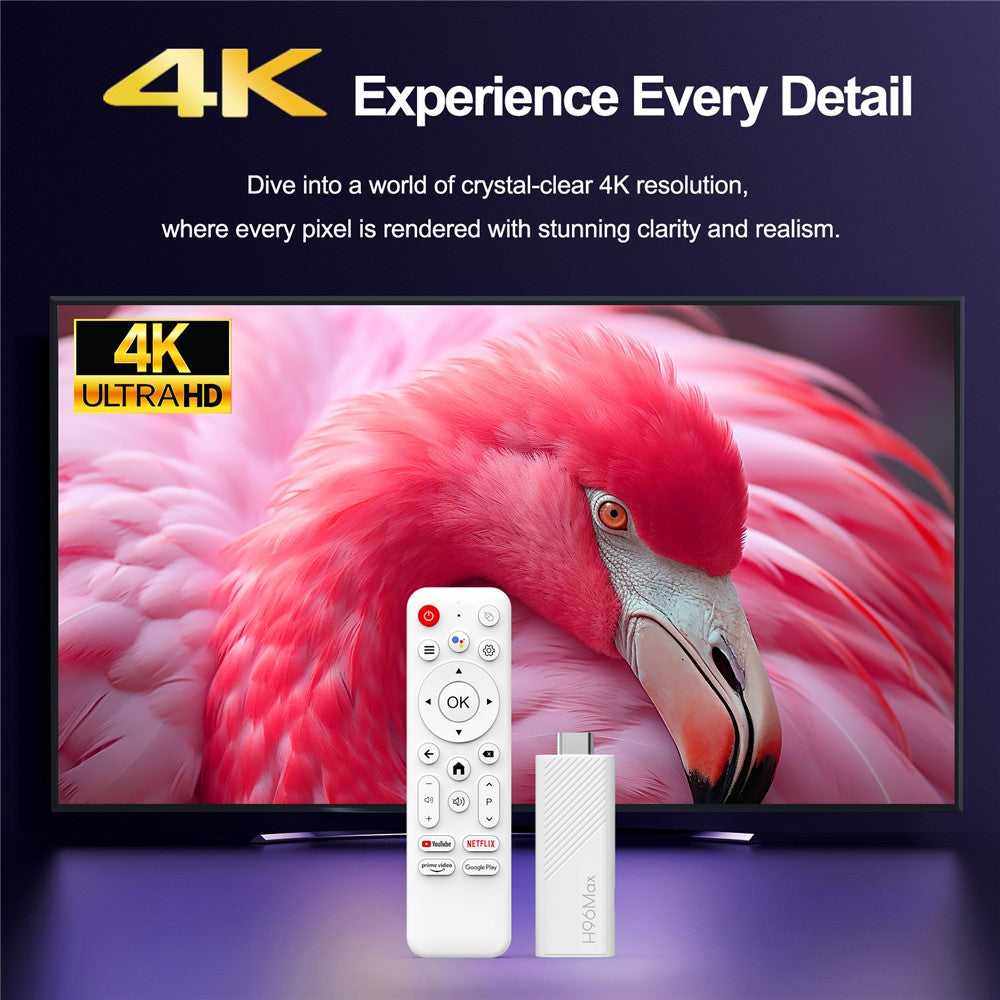 H96Max H313 2+16GB Android 14.0 TV Stick 4K Smart Streaming WiFi Bluetooth-Compatible Mini TV Dongle